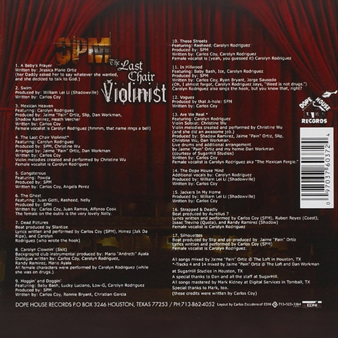 Last Chair Violinist - CD - Dope House Records
