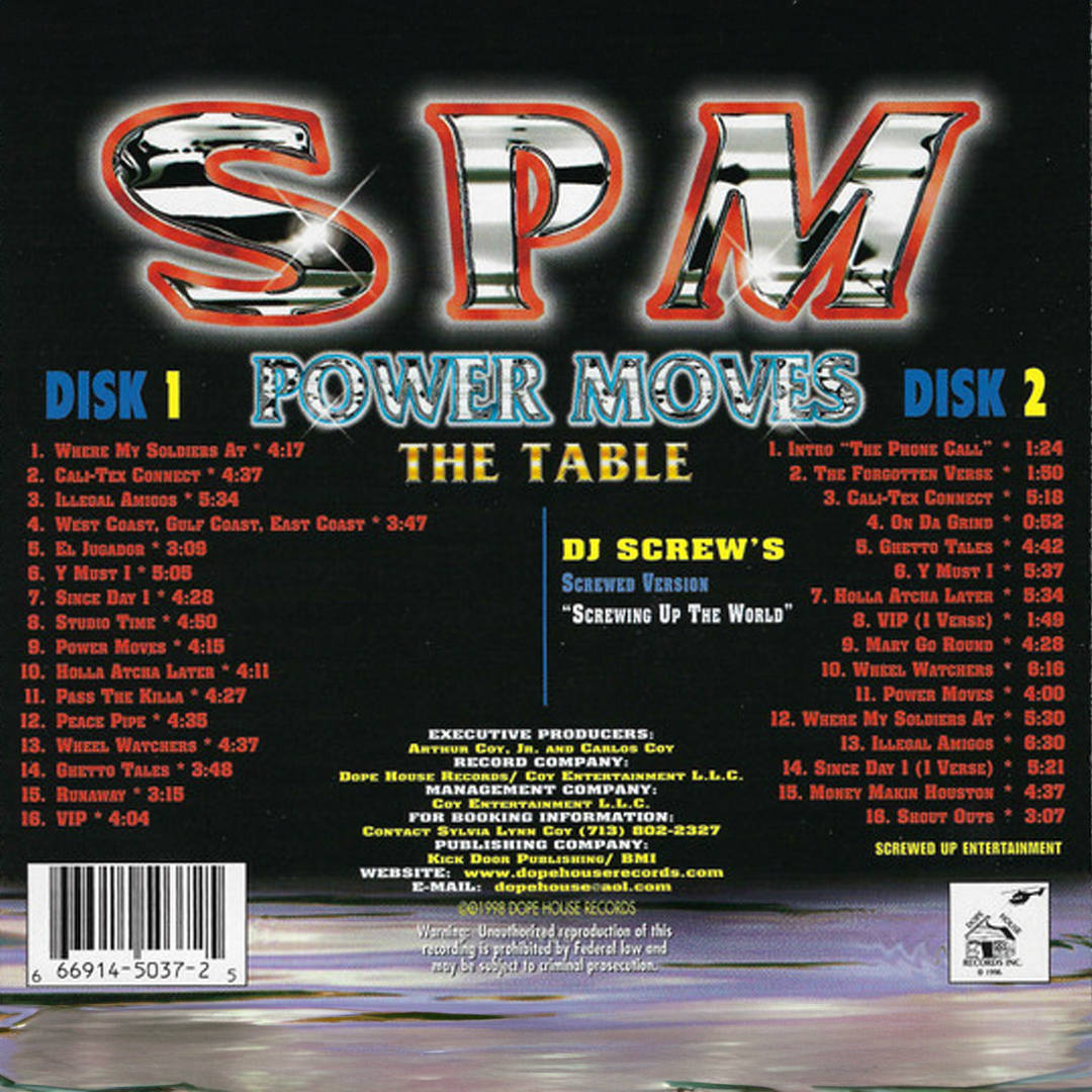 SPM Power Moves - CD + Dj Screw's Version - Dope House Records