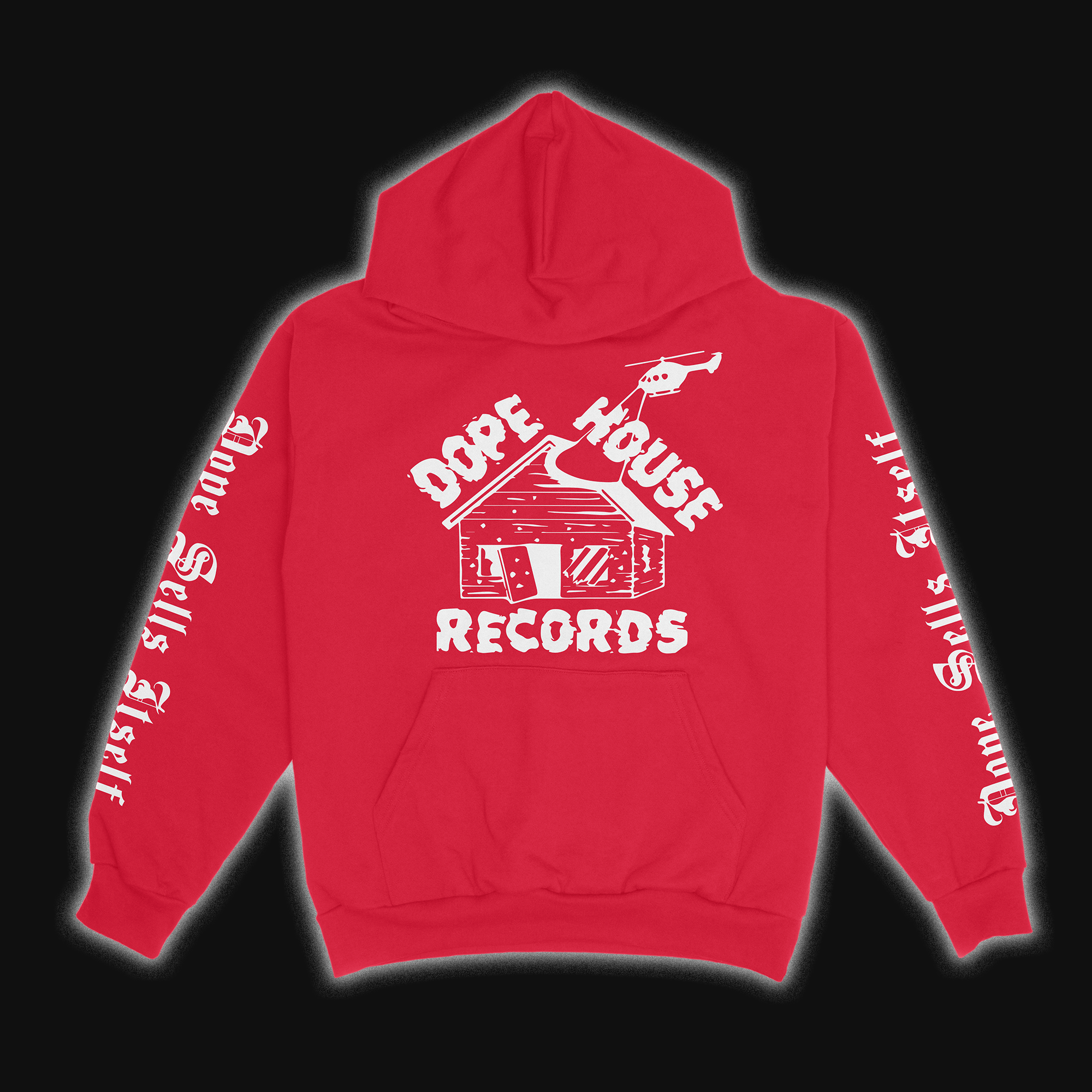 Red DHR Hoodie - Dope House Records
