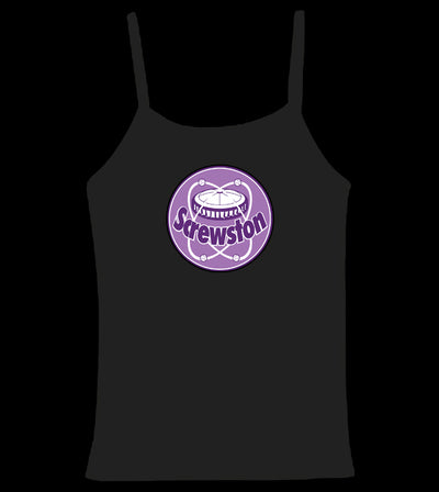Screwston Girls Spaghetti Strap Tee- Black - Dope House Records